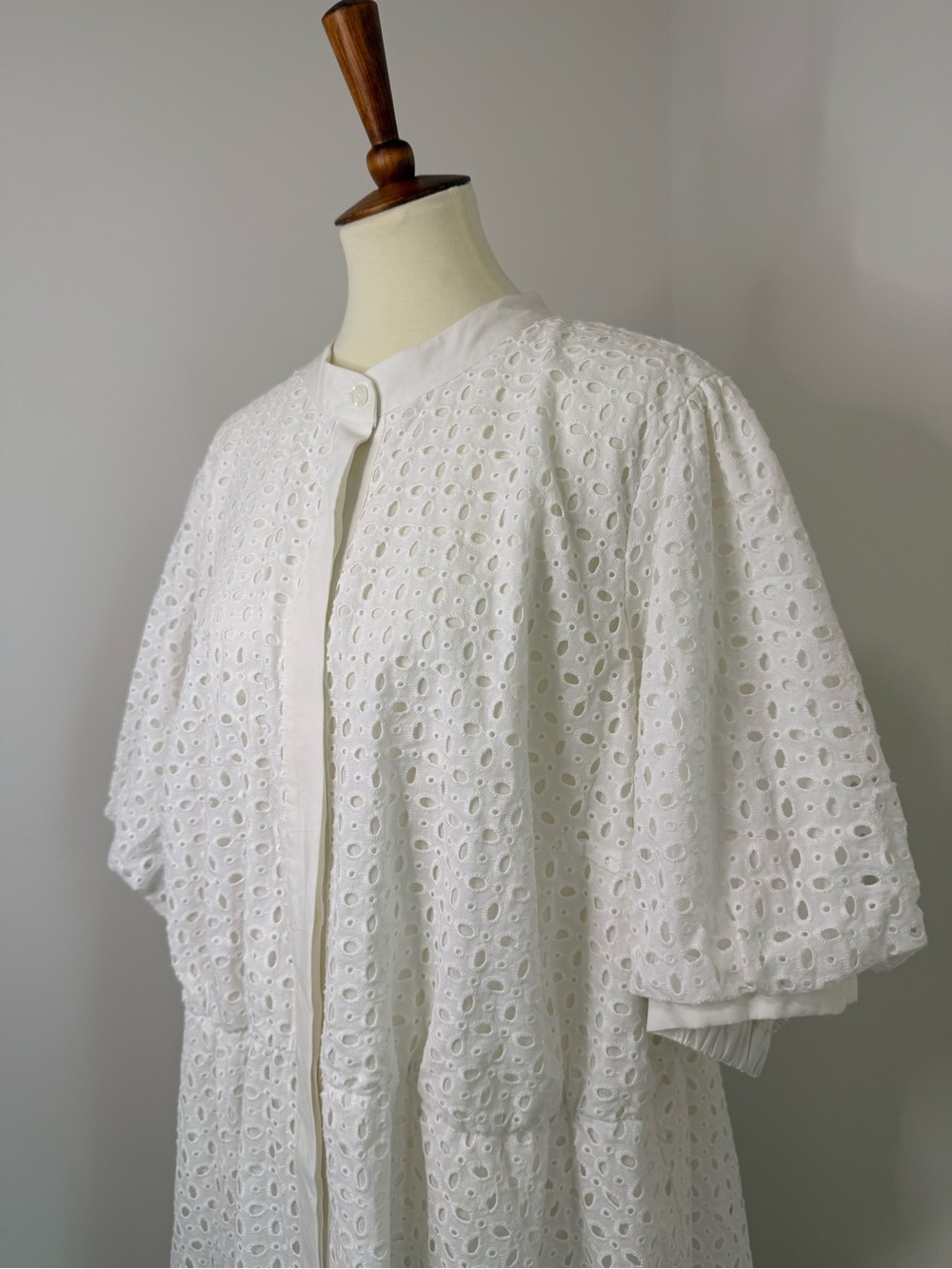 Nine West White Eyelet Midi Dress - Picture 6 of 12